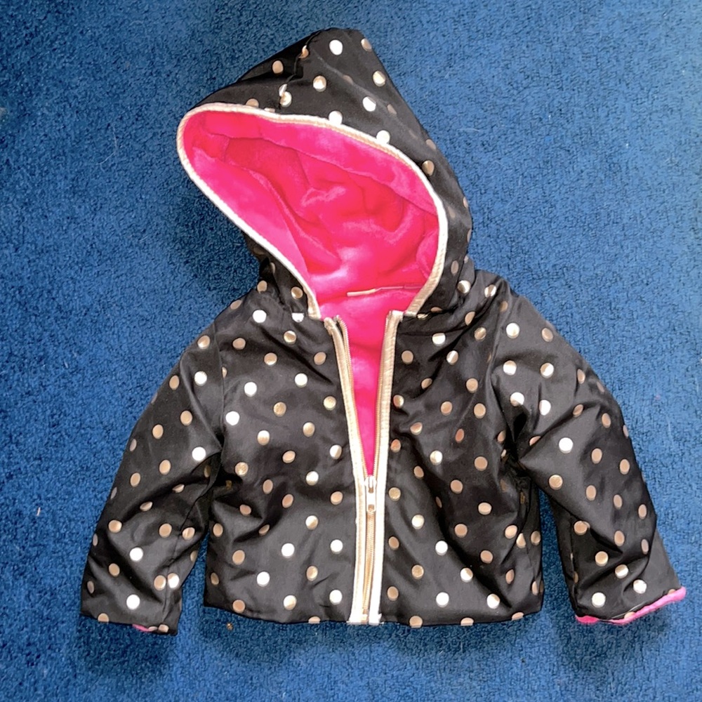 Penelope Mack Black Polka-Dotted Jacket (12M)